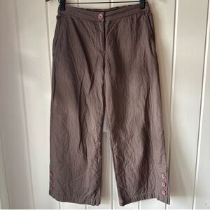 J. Jill Brown Chinos w/ Button Accents, Size 6